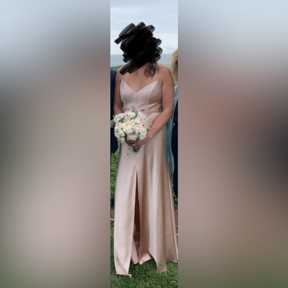 Jenny Yoo Women's Dina Long Gown in Petal Color, Size 8 - Picture 3 of 4